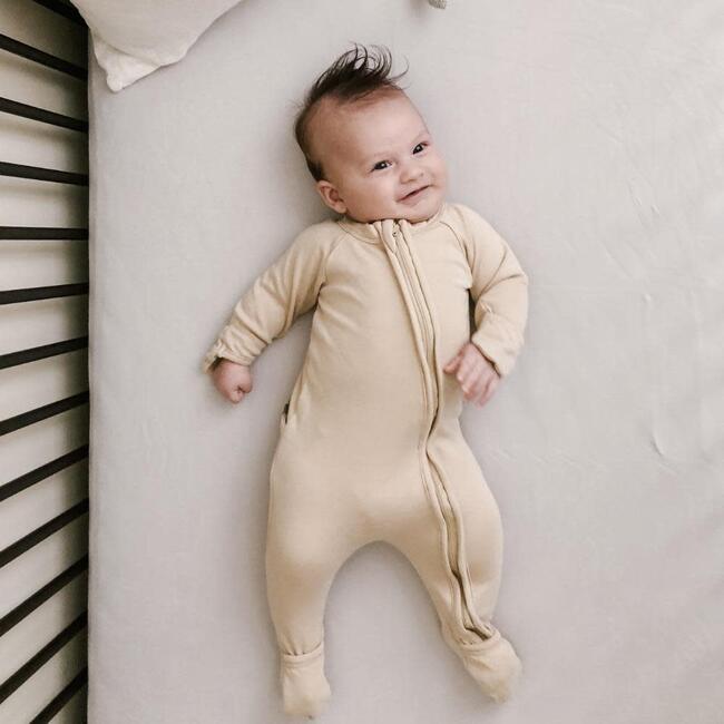 3 Piece Organic Knit Nursery Bedding Set, Desert Mist - Crib Sheets - 7