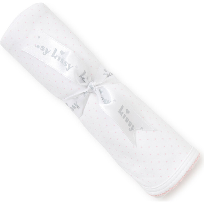 New Dots Blanket, White/Pink