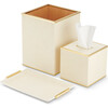 Classic Shagreen Waste Basket, Cream - Accents - 5 - thumbnail