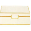 Classic Shagreen Small Jewelry Box, Cream - Accents - 1 - thumbnail
