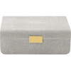 Modern Shagreen Large Jewelry Box, Dove - Accents - 1 - thumbnail