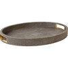 Modern Shagreen Cocktail Tray, Chocolate - Accents - 2