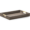 Modern Shagreen Desk Tray, Chocolate - Accents - 1 - thumbnail