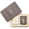 Shagreen Card Case, Chocolate - Accents - 2