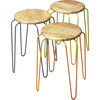 Easton Stackable Stools, Wood & Iron - Accent Seating - 1 - thumbnail