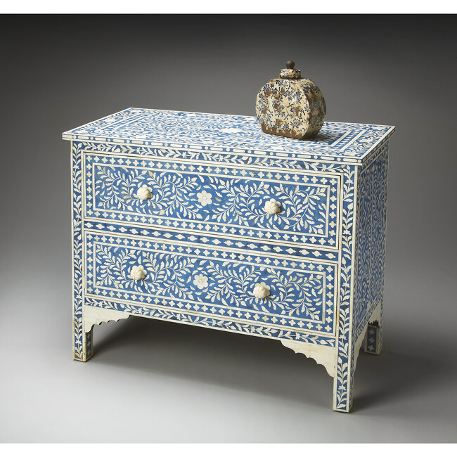 Vivienne Chest, Blue & Bone Inlay - Dressers - 3