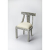 Victorian Garden Accent Chair, Black & Bone Inlay - Accent Seating - 4 - thumbnail