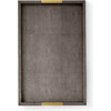 Modern Shagreen Desk Tray, Chocolate - Accents - 2