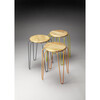 Easton Stackable Stools, Wood & Iron - Accent Seating - 3