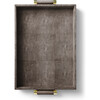 Classic Shagreen Serving Tray, Chocolate - Accents - 3