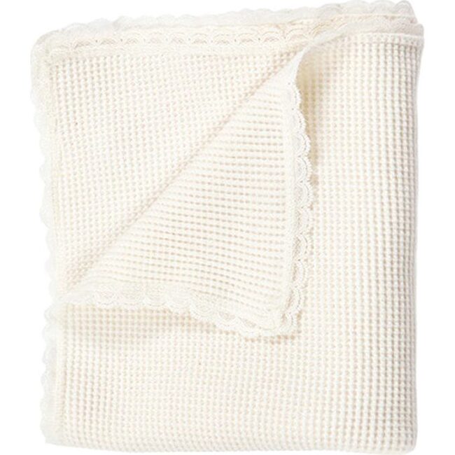 Organic Waffle Knit Cotton Newborn Blanket