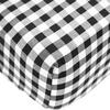 Crib Sheet, Black Gingham Cotton - Crib Sheets - 2