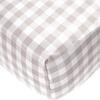 Crib Sheet in Beige Gingham Cotton - Sheets - 2