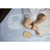 Crib Sheet, Blue & White Striped Cotton - Crib Sheets - 3
