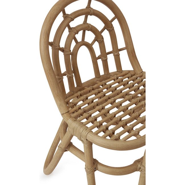 Rattan Rainbow Mini Chair, Natural - Kids Seating - 3