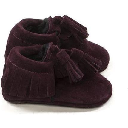 Tassle Winter Moccasins, Purple - Loafers - 1