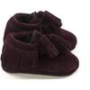 Tassle Winter Moccasins, Purple - Loafers - 1 - thumbnail