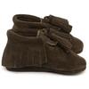 Tassle Suede Moccasins, Brown - Loafers - 1 - thumbnail