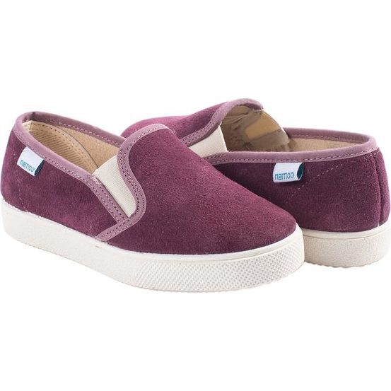 Suede Slip-On, Purple - Slip Ons - 1