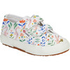 *Exclusive* Canvas Velcro Sneaker, Flowers & Rabbits - Sneakers - 1 - thumbnail