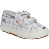*Exclusive* Canvas Velcro Sneaker, Blue Moto - Sneakers - 1 - thumbnail