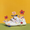 *Exclusive* Canvas Velcro Sneaker, Flowers & Rabbits - Sneakers - 2 - thumbnail