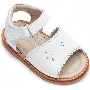 Classic Sandal with Scallop, White - Sandals - 1