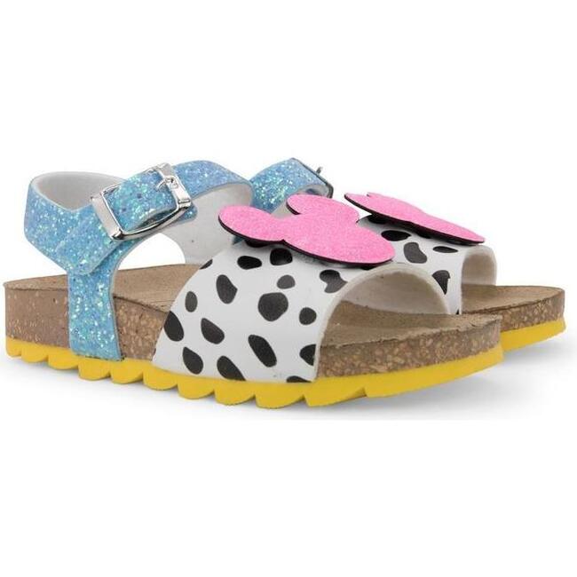 Mickey Logo Dalmatian Print Sandals, Pink - Sandals - 1