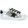 Mia Star Lace Sneaker, Silver & Black - Sneakers - 1 - thumbnail