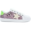Mia Star Lace Sneaker,  Pink Glitter & White - Sneakers - 1 - thumbnail
