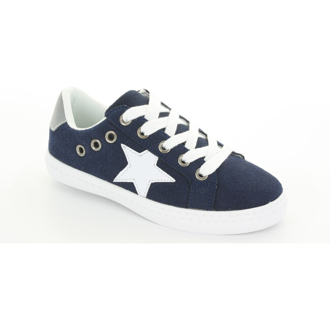 Mia Star Lace Sneaker, Navy Suede
