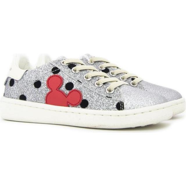 Polka Dot Mickey Shoes, Silver - Sneakers - 1