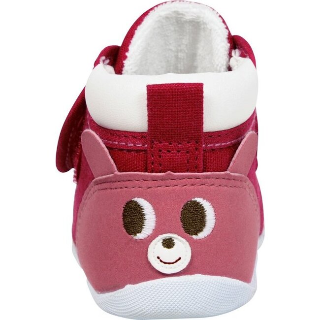 Smiley Bunny First Walking Shoes, Red