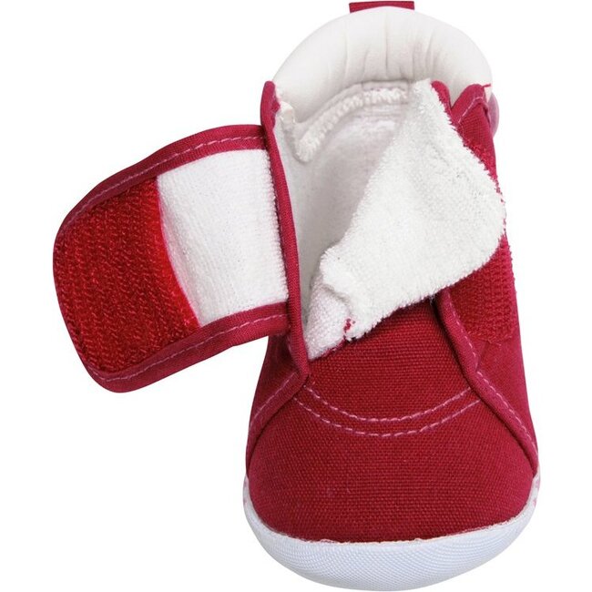 Smiley Bunny First Walking Shoes, Red - Sneakers - 4