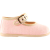 Linen Mary Jane, Pink - Mary Janes - 1 - thumbnail