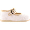 Linen Mary Jane, White - Mary Janes - 1 - thumbnail