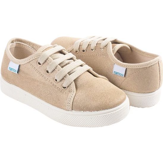 Lace-Up Sneaker, Gold Glitter - Sneakers - 1