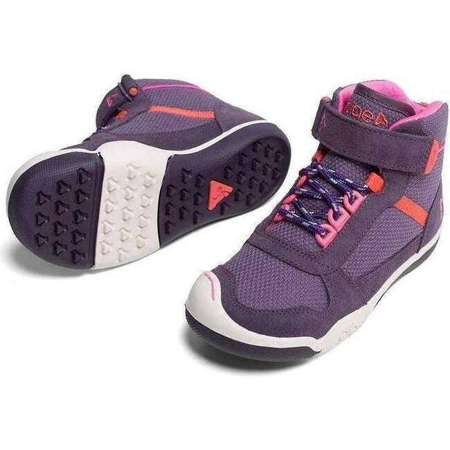 Kaiden Plum High Top Sneakers, Purple - Sandals - 1