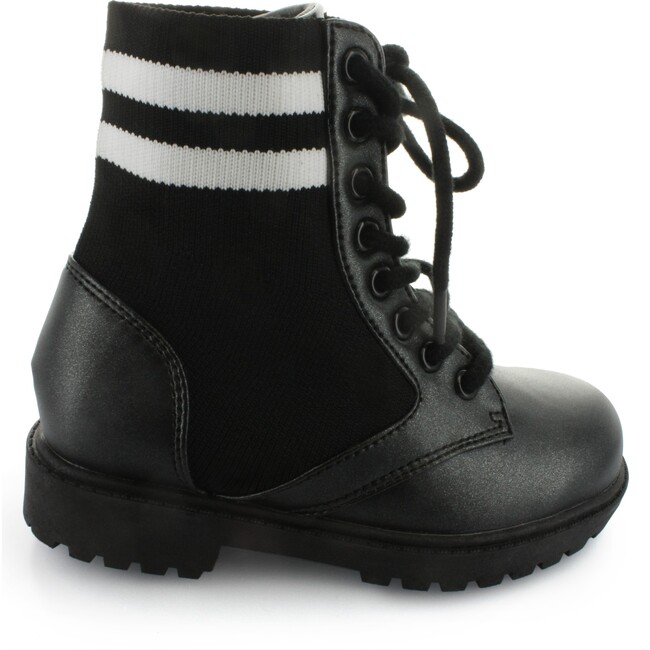 Dara's Lace Combat Boot, Black - Boots - 1