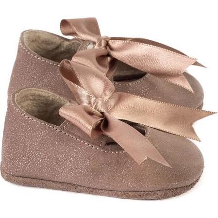 Gold Bow Moccasins, Rose - Loafers - 1
