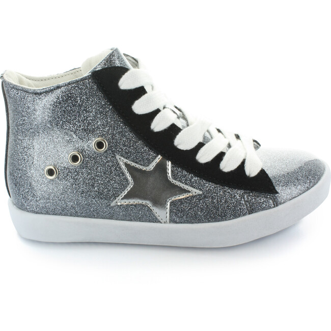 Arias Star Lace High Top, Silver Glitter