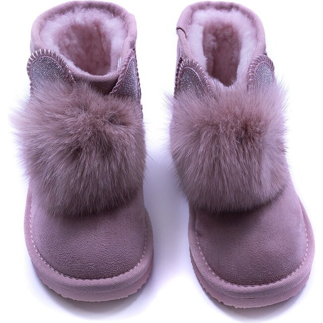 Shearling Boots, Pink