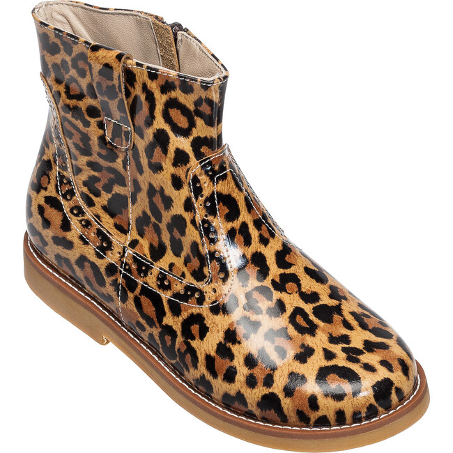 Madison Ankle Boot, Leopard Patent