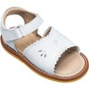 Classic Toddler Sandal with Scallop, White - Sandals - 1 - thumbnail