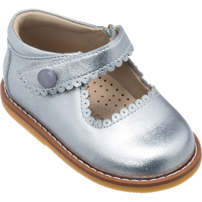 Classic Toddler Sandal with Scallop, Silver