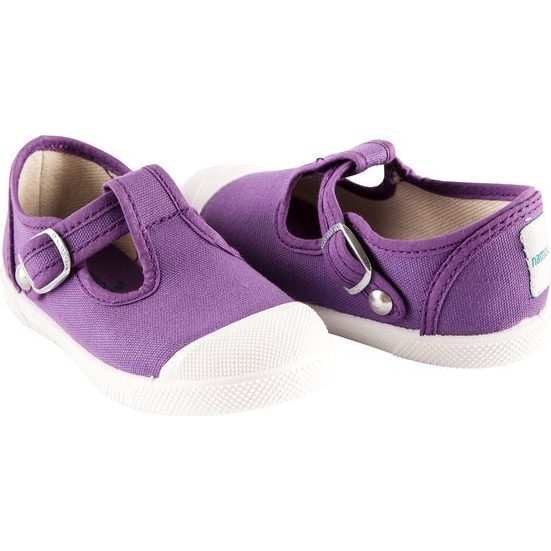Cap Toe T-Strap, Purple - T-Straps - 1