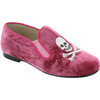Barron Skull Smokng Shoe, Pink - Loafers - 1 - thumbnail