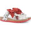 Bow Mickey Mouse Print Sandals, Red - Sandals - 1 - thumbnail