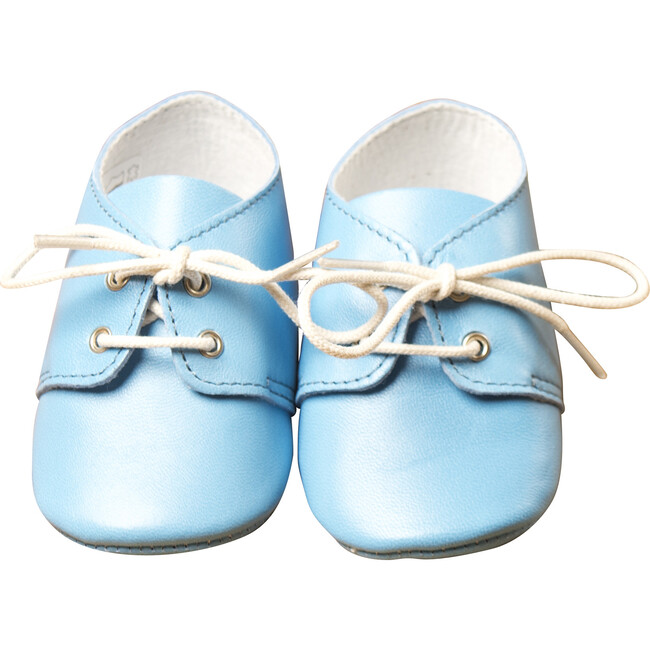 Lou Botton, Turquoise - Crib Shoes - 1
