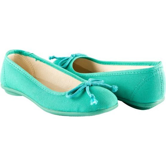 Ballerina Slipper, Aqua - Flats - 1